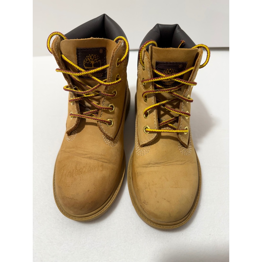 Timberland Boys 13 Wheat 6-Inch Premium Waterproof Nubuck Leather Boots Classic